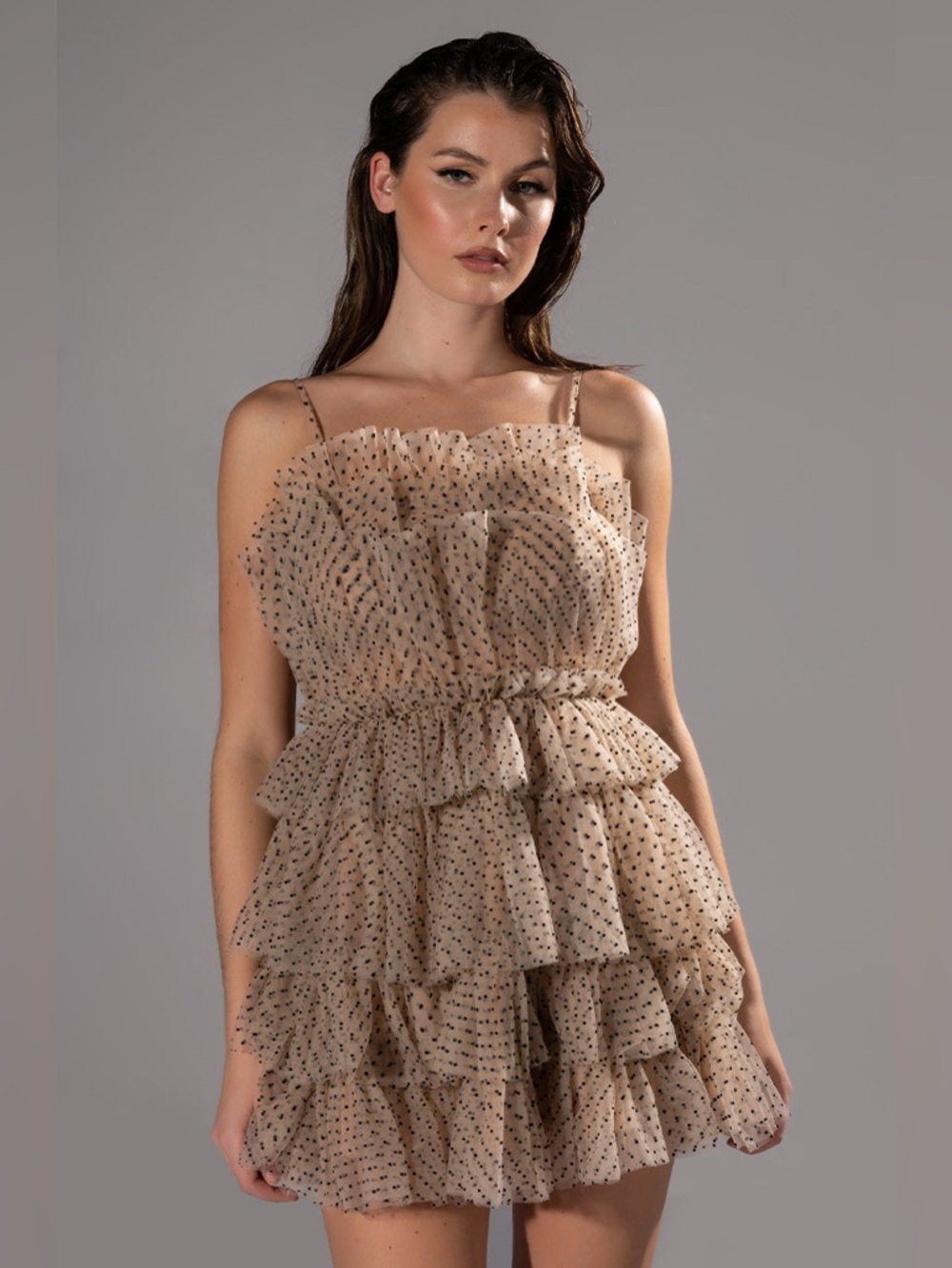 AKIRA Ruffle Layered Dress - Picture 2 of 8